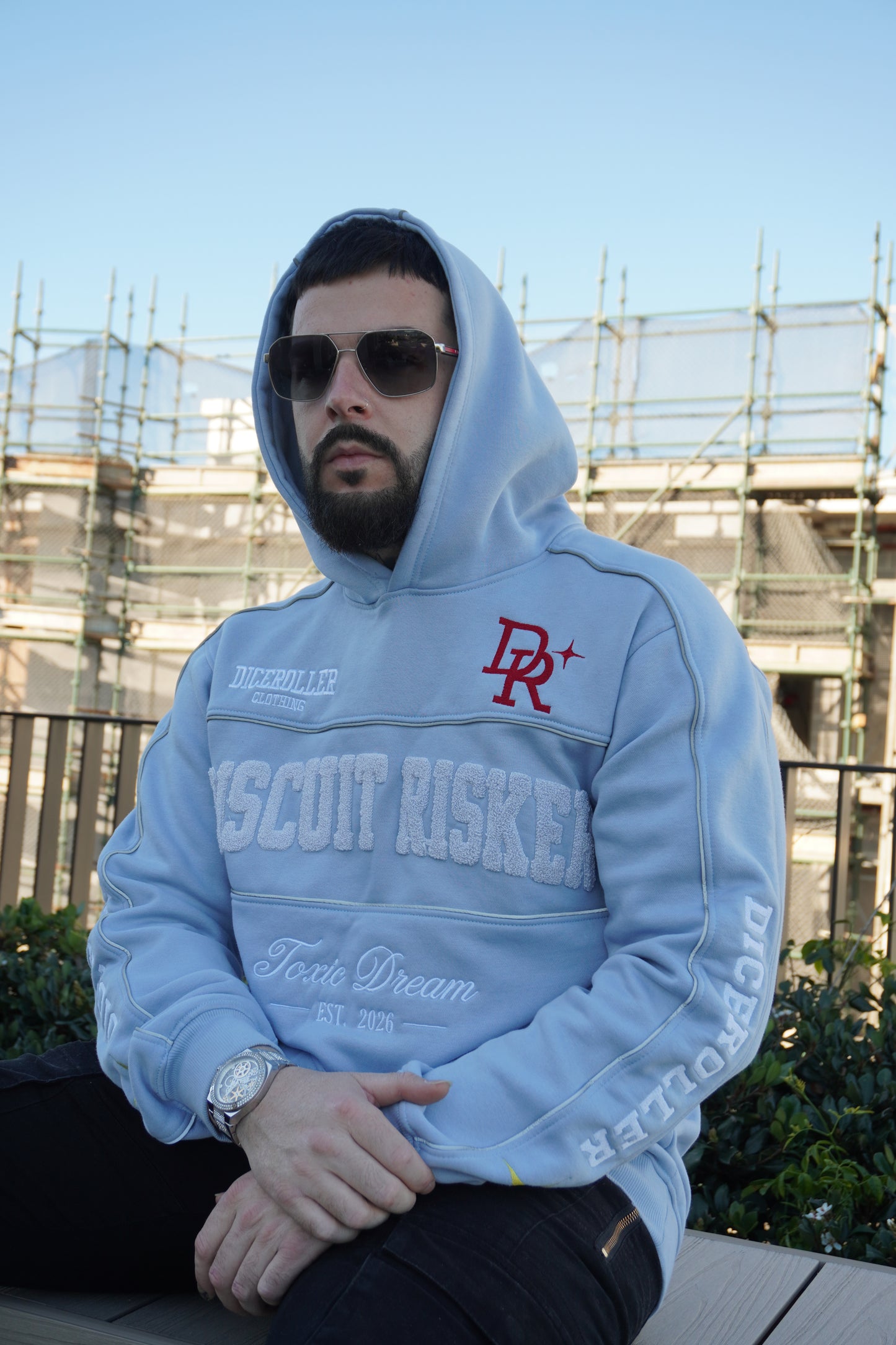 Electric Baby Blue Hoodie
